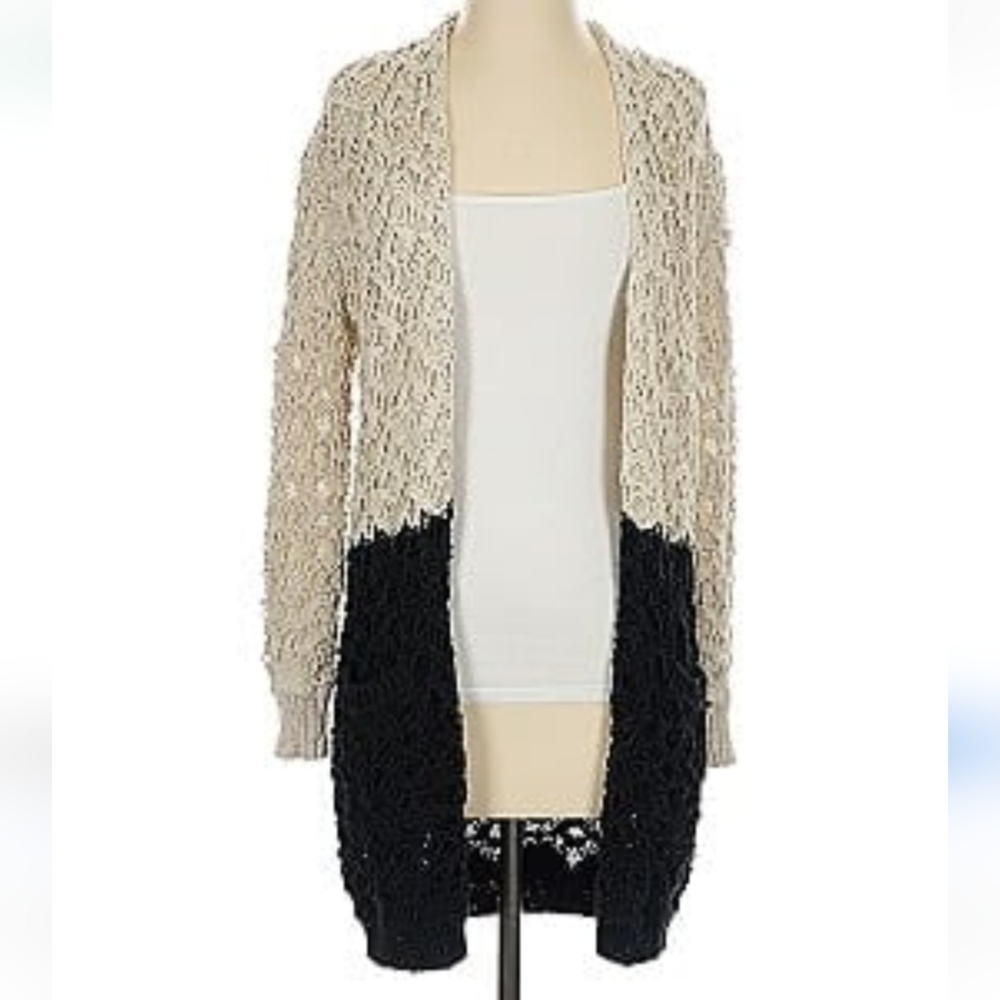 Anthropologie La Fee Verte Lace Knit Cardigan Sweater S